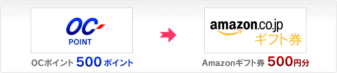 OCポイントからAmazonギフト券
